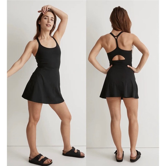 Madewell Dresses & Skirts - NWT Madewell MWL Flex Cutout Fitness Dress Built in Biker Shorts Small